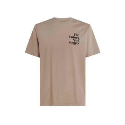 Afbeelding van O&#039;Neill Future SURF Society Tshirt print, Heren, Maat: Large, Pumpkin smoke