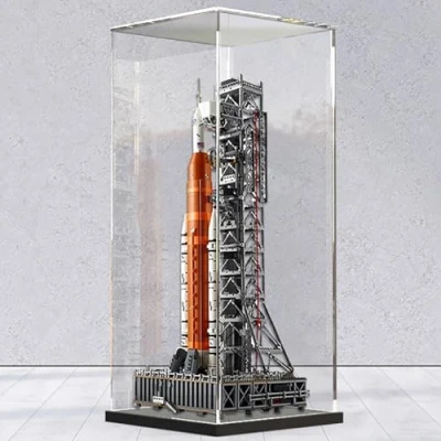 Afbeelding van transparante acrylvitrine compatibel met Le*Go 10341 Space Launch System, stofdichte vitrine (model niet inbegrepen) A