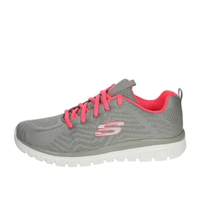Afbeelding van Skechers Graceful Get Connected Damessneakers, Grijze netkoraalbekleding, 42 EU