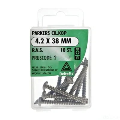 Afbeelding van Spaanplaatschroeven Cilnderkop Pozidriv RVS 4.2x38mm