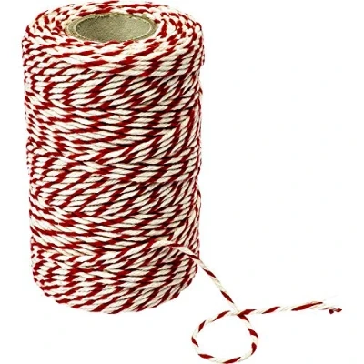 Afbeelding van Slagerstouw Rood/Wit Katoen 100g vleestouw rolladetouw