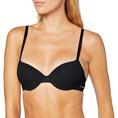 Afbeelding van Emporio Armani Vrouwen Basic Bonding Microfiber Onzichtbare BH Gegoten, Zwart, 85B