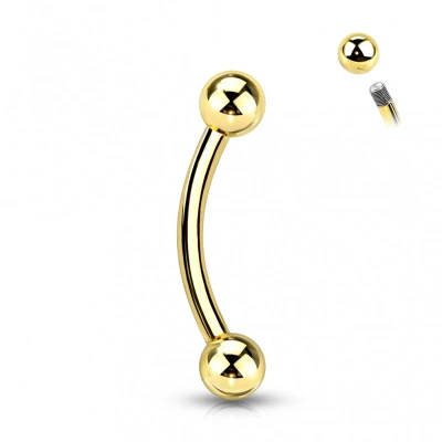 Afbeelding van Piercing titanium rond basis 1.2x8 goud