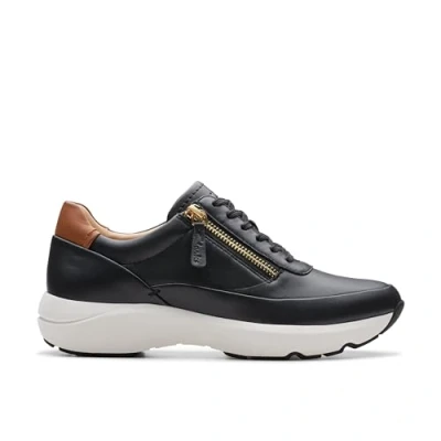 Afbeelding van Clarks Originals Tivoli ZIP Sneakers laag, Dames, Maat: 36, Schwarz Leer