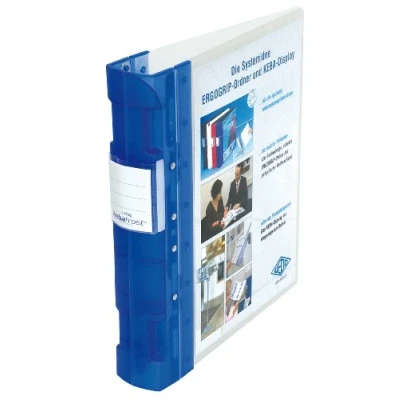 Afbeelding van Wedo 5828003 map Ergogrip presentatiemap (A4, 4 ringmechaniek, kunststof, 31,3 x 5,6 28,0 cm) blauw/transparant