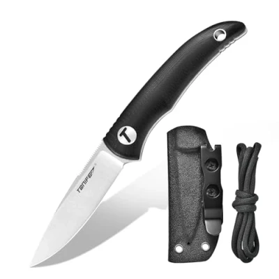 Afbeelding van TONIFE Nova Mini Nekmes 6,8cm Lemmet Full Tang Vast Mes met Kydex Schede en Verstelbare Paracord Lanyard voor Camping Buiten Overleven