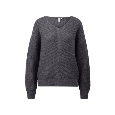 Afbeelding van QS Trui, Dames, Maat: Large, Dunkelgrau