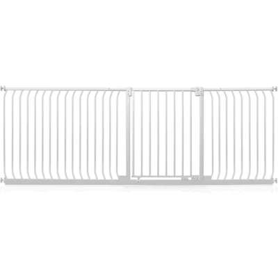 Afbeelding van Safetots Elite Veiligheidshekje Assortiment, 234cm 243cm (72 opties beschikbaar), Mat Wit, Drukbevestiging Traphekje, Babyhekje voor Deuren, Gangen en Ruimtes, Veiligheidsbarrière, Eenvoudige Installatie