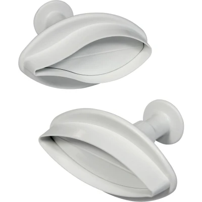 Afbeelding van Plunger cutter set van 2 lelie bladeren medium PME Arts&amp;Crafts