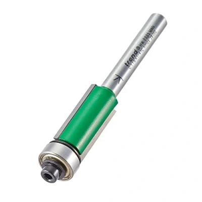 Afbeelding van Trend CraftPro Zelfgeleide Trimmer Routerfreesbit, 1/4 Inch Schacht, 12.7mm Snijdiameter &amp; 25.4mm Snijlengte, Tungsten Carbide Tipped, C116X1/4TC
