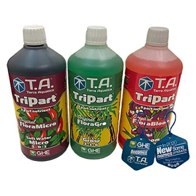 Afbeelding van GHE Terra Aquatica Tripart 3 x 1 liter Complete plantenvoeroplossing Softwater