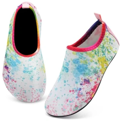 Afbeelding van Waterschoenen voor kinderen, strandschoenen, duikschoenen, badschoenen meisjes en jongens, sneldrogend, antislip, Kleur gestippeld, 26/27 EU