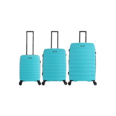 Afbeelding van Saxoline Flow Harde koffer set / Trolley Reiskoffer (S/M/L) Turkoois