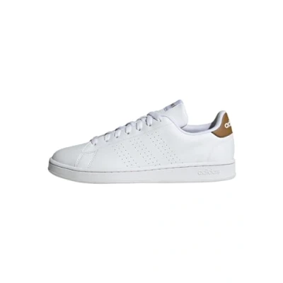Afbeelding van adidas Advantage heren Shoes Low (Non Football), Ftwr White/Ftwr White/Bronze Strata, 44 2/3 EU