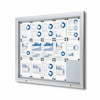 Afbeelding van Vergrendelbaar Notitiebord Outdoor Met Gasveer 15x A4