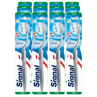 Afbeelding van SIGNAL Tandenborstel, 12 stuks, zacht, klassiek onderhoud, mondhygiëne, recyclebaar (12 stuks)