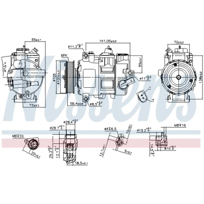 Afbeelding van Nissens Airco compressor 890550