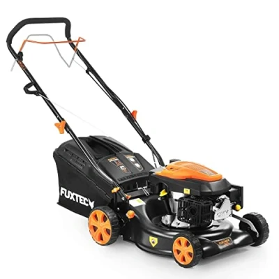 Afbeelding van FUXTEC Grasmaaier Benzine 43cm Zelfrijdend / Zelftrekkend Achterwielaandrijving Mulchfunctie Opvangbak 40L FX RM4346