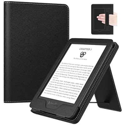 Afbeelding van MoKo Case Fits All New Kindle 10th Generation 2019 Release(Model No J9G29R), Slim PU Leather Stand Smart Cover Shell with Hand Strap(Not Fit Paperwhite) Black
