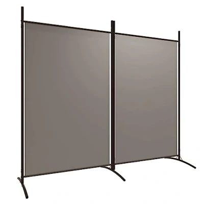 Afbeelding van vidaXL Kamerscherm met 2 panelen 175x180 cm stof antracietkleurig, scheidingswand, decoratief scherm, kamerafscheiding, ruimteverdeler