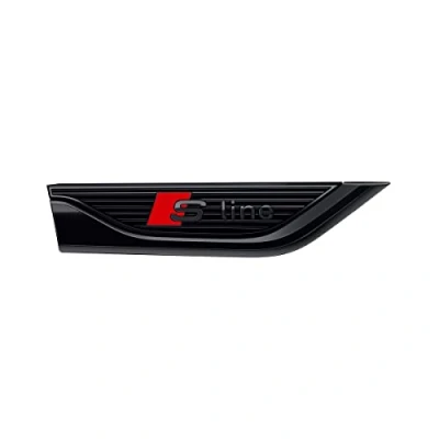 Afbeelding van Audi 8W6071807H Plaquette S Line, rechts, Element spatbord, zwart