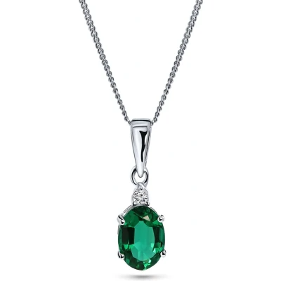Afbeelding van Miore Smaragd en Diamant Ketting met Hanger Dames Conflictvrije Edelstenen 9 Karaat Kleur Witgoud Handgemaakte Hoogwaardige Sieraden