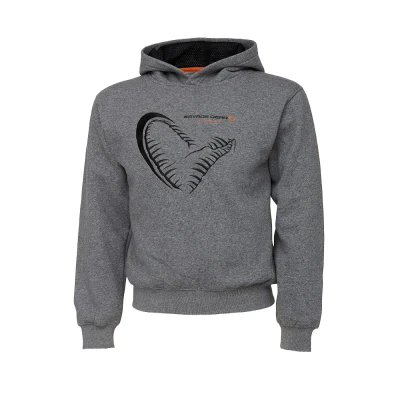 Afbeelding van Savage Gear Junior Jaw Hoodie 10 12 Grey Melange Vis trui