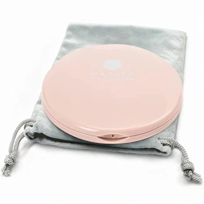 Afbeelding van Vergrotende Compacte Spiegel voor Portemonnees, 1x/10x Vergroting Dubbelzijdige Reisopmaak Spiegel, 10 cm Kleine Zakspiegel of Tassenspiegel. Vervormingsvrije Vouwbare Draagbare Spiegels (Millennial Pink)