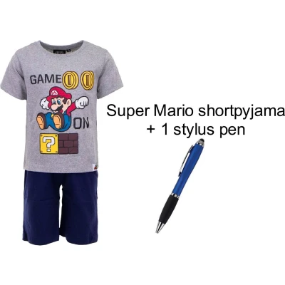 Afbeelding van Super Mario Bros Short Pyjama. Maat 104 cm / 4 jaar met 1 Stylus Pen.