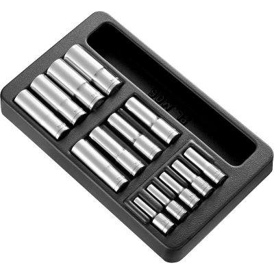 Afbeelding van Module met lange doppen 6 kant 3/8 en 1/2 inch metrisch