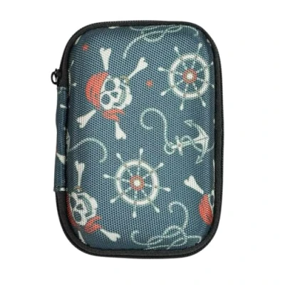 Afbeelding van caseroxx Hard Case bloedglucosemeter geschikt voor Dexcom G7 / ONE+ in Piraten ontwerp zwart, Diabetes opslag koffer hoes