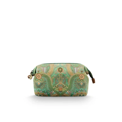 Afbeelding van Pip Studio Cooper Make up Tasje Dames Toilettas Jabali Groen 22.5x9.5x15cm