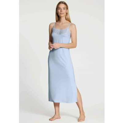 Afbeelding van Calida Elegant Dreams Spaghetti Nightdress Lichtblauw modaal Small Dames