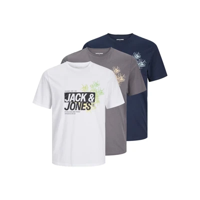 Afbeelding van JACK&amp;JONES JJJAXON TEE SS CREW NECK 3PK MP Heren T shirts