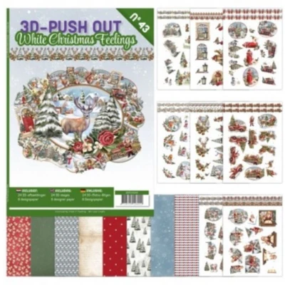 Afbeelding van 3D Push Out book 43 White Christmas Feelings