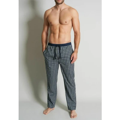Afbeelding van TOM Tailor MIT Eingriff Knopf Pyjamabroek, Heren, Maat: Small, Dunkelblau kariert