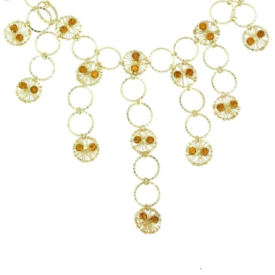 Afbeelding van Behave Ketting met ronde hangertjes goudkleurig