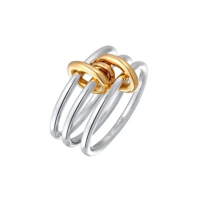 Afbeelding van Elli Ring zonder Stenen Dames Knoop 925 Sterling Zilver Feest / Oudejaarsavond