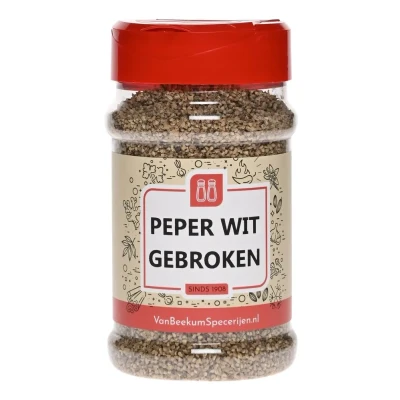 Afbeelding van Van Beekum Specerijen Peper Wit Gebroken Strooibus 160 gram