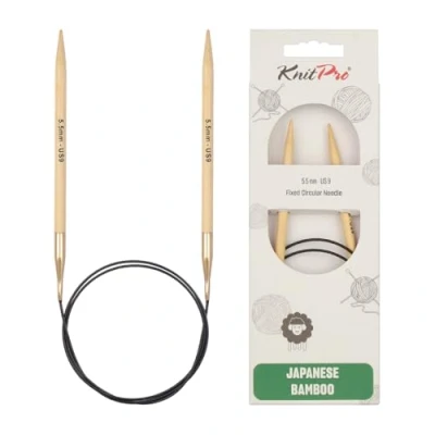 Afbeelding van KnitPro K22250 rondbreinaald, bamboe, bruin, 80 cm x 5,5 mm