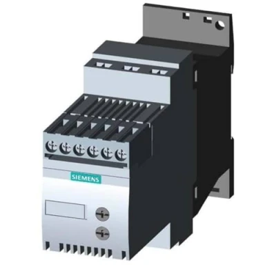 Afbeelding van Siemens 3rw30 softstarter 1 5kw bij 400v 3 6a 40 graden us 110 230v vac dc gestuurde fasen 2 3rw3013 1bb14