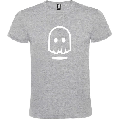 Afbeelding van Grijs T shirt ‘Spookje’ Wit maat 4XL