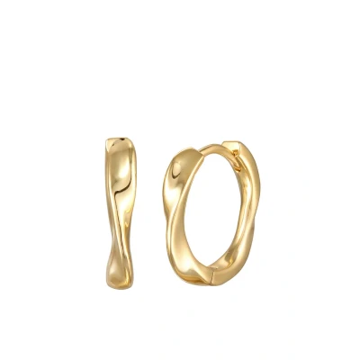 Afbeelding van Elli Scharnier Twisted LOOK Oorbellen goldcoloured, Dames, Maat: One Size, Gold coloured