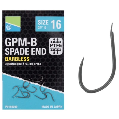 Afbeelding van Preston GPM B Spade End Barbless (10 pcs) Maat : 20