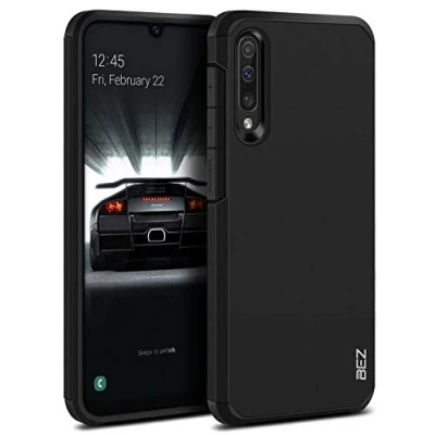 Afbeelding van BEZ Samsung A50 hoesje, Galaxy telefoonhoesje, A30s schokbestendige hoes compatibel met A50, A30s, schokabsorberend, robuust, dubbellaags, stevige