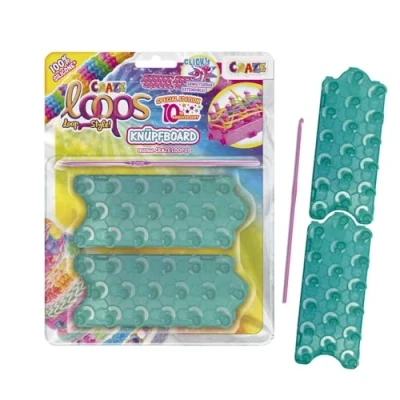 Afbeelding van LOOPS Craze 59753 Knoopboard met haaknaald voor Loom banden, roze, S
