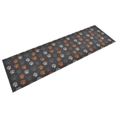 Afbeelding van vidaXL Keukenmat wasbaar potenprint 60x180 cm fluweel