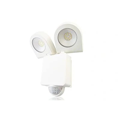 Afbeelding van HUBER LED spot met bewegingsmelder 180 18W, 2400lm, matrixlenzen en bereikbegrenzing, wandmontage, IP65, wit