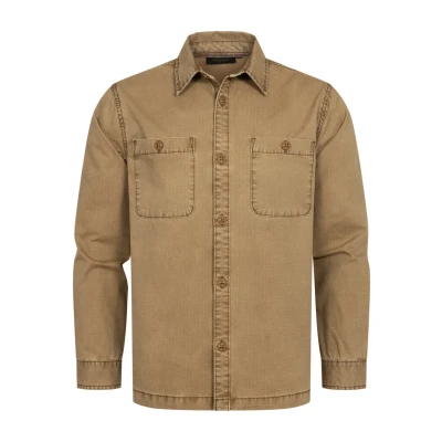 Afbeelding van Indicode Jeans Langarm Overhemd, Heren, Maat: Small, Otter