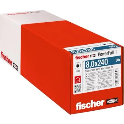 Afbeelding van Fischer FPF II CTF 8,0 x 240 BC 50 562937 Houtschroef 8 mm TX Staal Galvanisch verzinkt stuk(s)